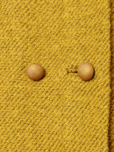 ミックス ダブルボタン ウールコート