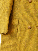 ミックス ダブルボタン ウールコート