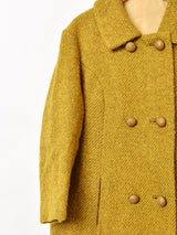 ミックス ダブルボタン ウールコート