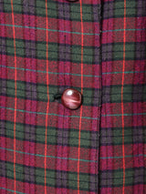 チェック ウールコート