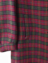 チェック ウールコート