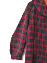 チェック ウールコート