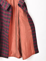 チェック ウールコート