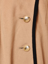 レオパード 内ファー ウールコート