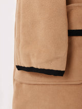 レオパード 内ファー ウールコート