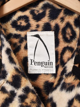 レオパード 内ファー ウールコート