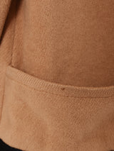 レオパード 内ファー ウールコート