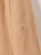 レオパード 内ファー ウールコート