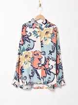 総柄 長袖シャツ