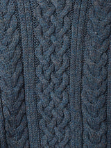 タートルネック ミックス ケーブルセーター