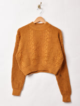 モックネック クロップ ドセーター