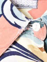 総柄 長袖シャツ