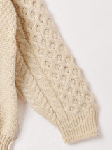 アイルランド製 タートルネック アランセーター