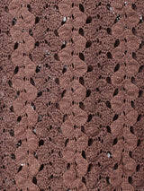 長袖 フレアスリーブ クロシェカーディガン