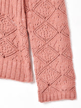 長袖 クロシェカーディガン