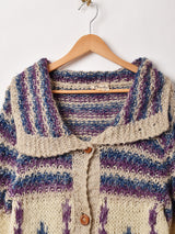 襟付き カーディガン