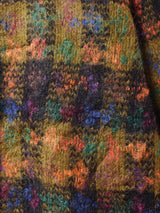 チェック柄 モヘア カーディガン