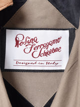 レザーカラー トレンチコート