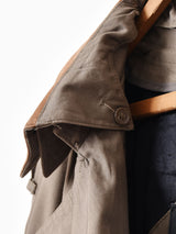 レザーカラー トレンチコート