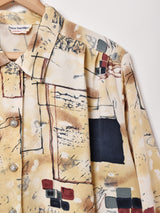 長袖 総柄シャツ