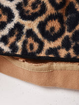 レオパード 内ファー ウールコート