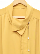 長袖 デザインブラウス