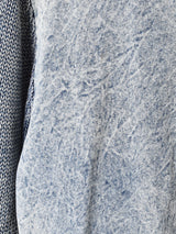 ニット切り替え フード付き デニムジャケット