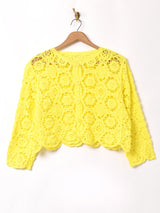 【5色展開】Meridianクロシェカーディガン