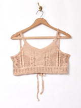 【3色展開】Meridian バックレースアップ クロシェキャミソール