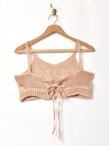 【3色展開】Meridian バックレースアップ クロシェキャミソール