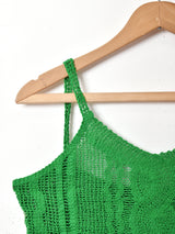 【3色展開】Meridian バックレースアップ クロシェキャミソール