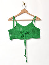 【3色展開】Meridian バックレースアップ クロシェキャミソール