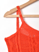 【3色展開】Meridian バックレースアップ クロシェキャミソール