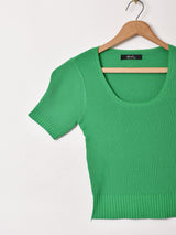 【3色展開】Meridian 半袖 リブセーター