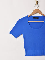 【3色展開】Meridian 半袖 リブセーター