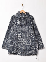 総柄 プルオーバー フリースジャケット