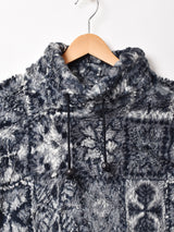 総柄 プルオーバー フリースジャケット