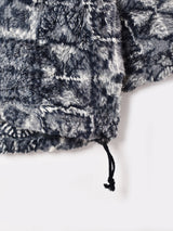 総柄 プルオーバー フリースジャケット