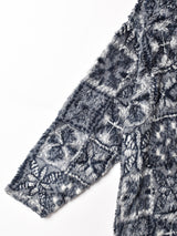 総柄 プルオーバー フリースジャケット