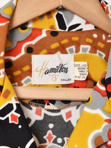 70's   半袖 総柄シャツ