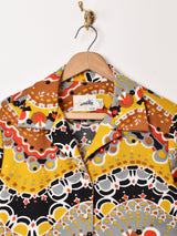 70's   半袖 総柄シャツ