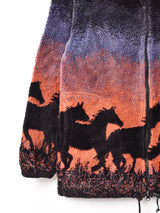 ホース アニマルデザイン フリースジャケット