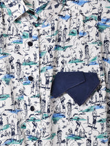 総柄 プルオーバートップス