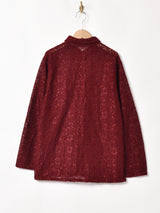 レース 長袖シャツ