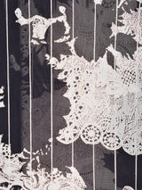 総柄 長袖 シアーシャツ