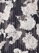 総柄 長袖 シアーシャツ