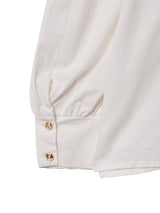 フリルレースカラー 長袖ブラウス