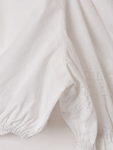 ボリュームスリーブ 半袖 クロップドブラウス