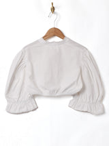 ボリュームスリーブ 半袖 クロップドブラウス