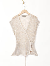 カシュクール風 スリーブレス クロシェトップス